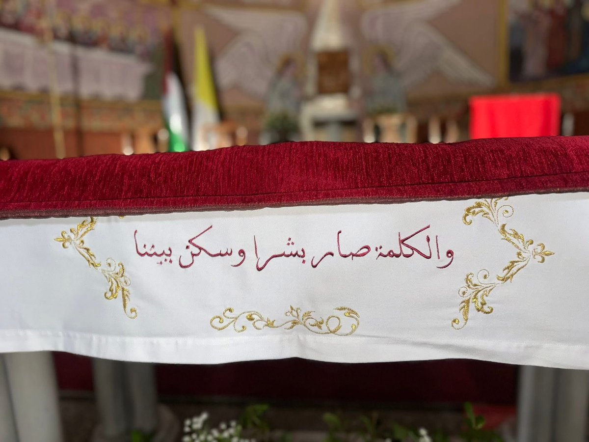 chunguskitten's tweet photo. “And the Word became flesh and dwelt among us.”

✞ church altar in Gaza City 🇵🇸 https://t.co/mjdjGxWxpG