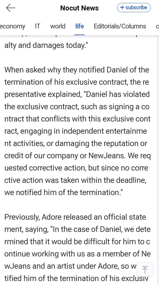 🚨 According to Ador, Daniele has violated the exclusive contract, such as signing a contract that conflicts with this exclusive contract, engaging in independent entertainment activities[...]

She really signed a contract outside of ADOR??? Girl,..court gonna loves this
🤣🤣😂