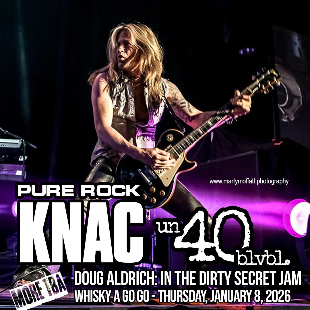 KNAC's tweet photo. DOUG ALDRICH from the Dead Daisies is joining KNAC40 - Get your tickets NOW!!! You don't want to miss this. Get your tickets here https://t.co/0x7ZFUPltg
 #KNAC #KNAC40 #RockAgainstMS #DougAldrich https://t.co/Wj6GZxKJsy