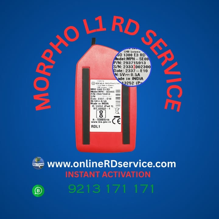 RDService3's tweet photo. 🔒🚀 Exciting news! Our Biometric device RD Service now offers instant activation!  hello to seamless authentication. 😍🔐
L1 rd service
Morpho L1 RD Service
Mantra L1 RD Service
Startek L1 RD Service

Online RD Service https://t.co/BYndXSyC74