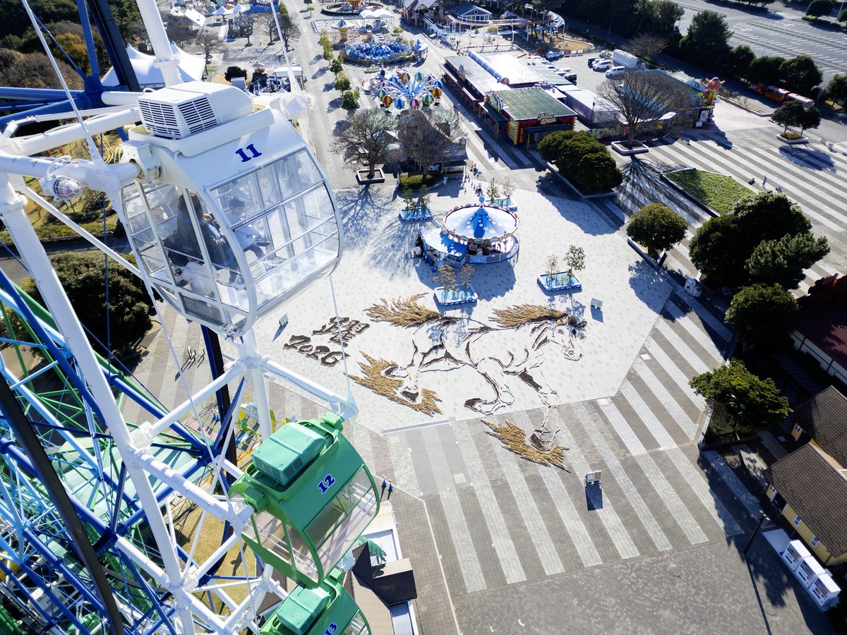 国営ひたち海浜公園 の巨大地上絵 ぜひ大観覧車に乗って迫力ある作品を