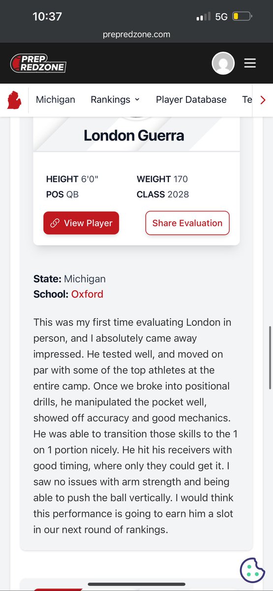 London Guerra QB C/O 28’ tweet media