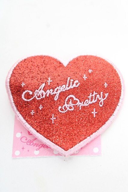 Angelic Pretty / Love Heartラメクリップ レッド×ピンク Y-25-12-25