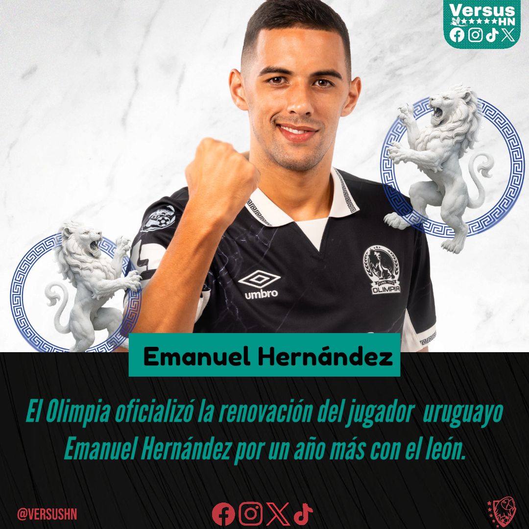 ⚪ #VersusHN|| 🚨 Olimpia blinda la defensa renovando a Hernández ⤵️

↪️ El Olimpia comunicó que renovó a Emanuel Hernández por un año más.

↪️ El defensor uruguayo ha sido de los más constantes en este campeonato.

#EmanuelHernandez #Olimpia #Noticias