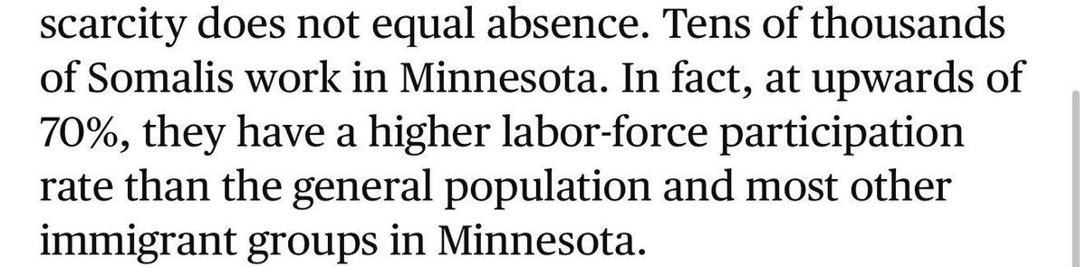 OJ_Smoke_'s tweet photo. The idea that Somalis in the United States don’t work is a myth that keeps being repeated by bigoted right-wing influencers

In reality, Somali Americans work at rates similar to—and even exceeding—the average rates of all Americans

But this doesn’t fit their narrative https://t.co/dSsYbIRHS9