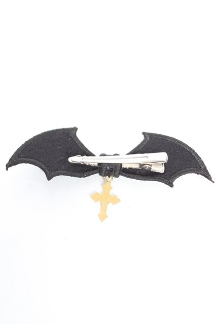 Angelic Pretty / Horror Bat Crossクリップ ブラック Y-25-12-25-053