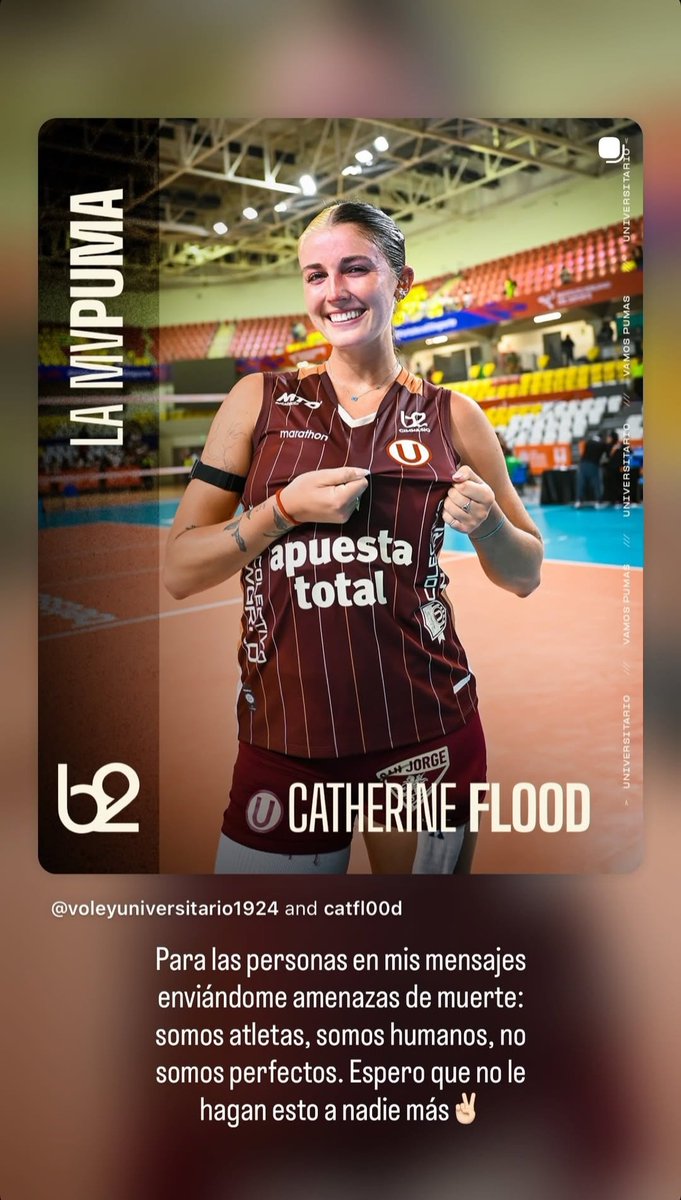 raulc82's tweet photo. Ayer con Elina y Maeva y hoy con Cat... sobran tarados y delincuentes que no merecen llamarse hinchas. Aléjense del voley, aléjense de cualquier deporte. https://t.co/zLkxuhOEFN