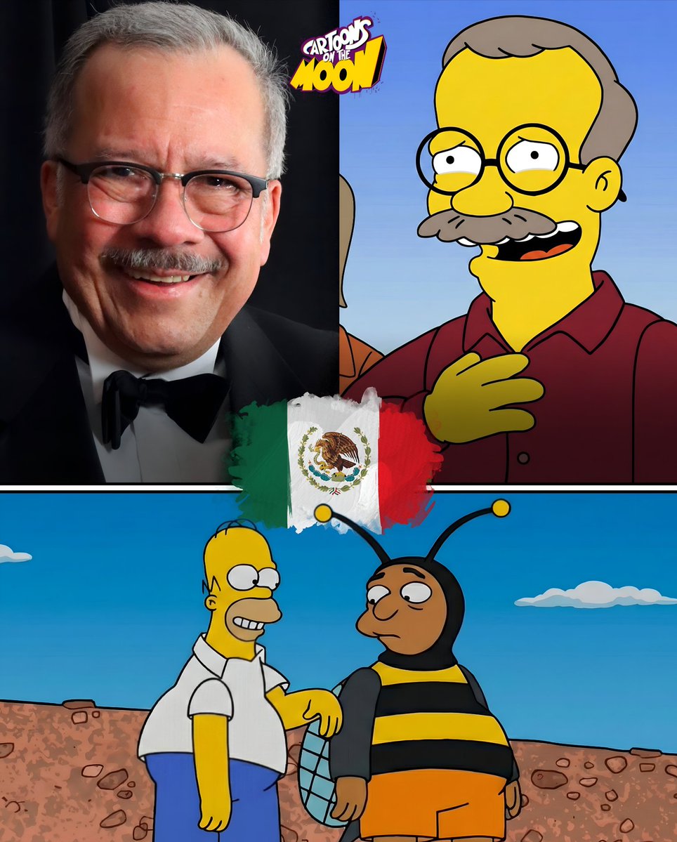 CartoonsOTMoon's tweet image. MOMENTO HISTÓRICO PARA EL DOBLAJE LATINO 

Humberto Vélez, la icónica voz de Homero en español, apareció ÉL MISMO como un personaje dentro de la serie. 

¡Humberto ya existe en el universo de Los Simpsons!