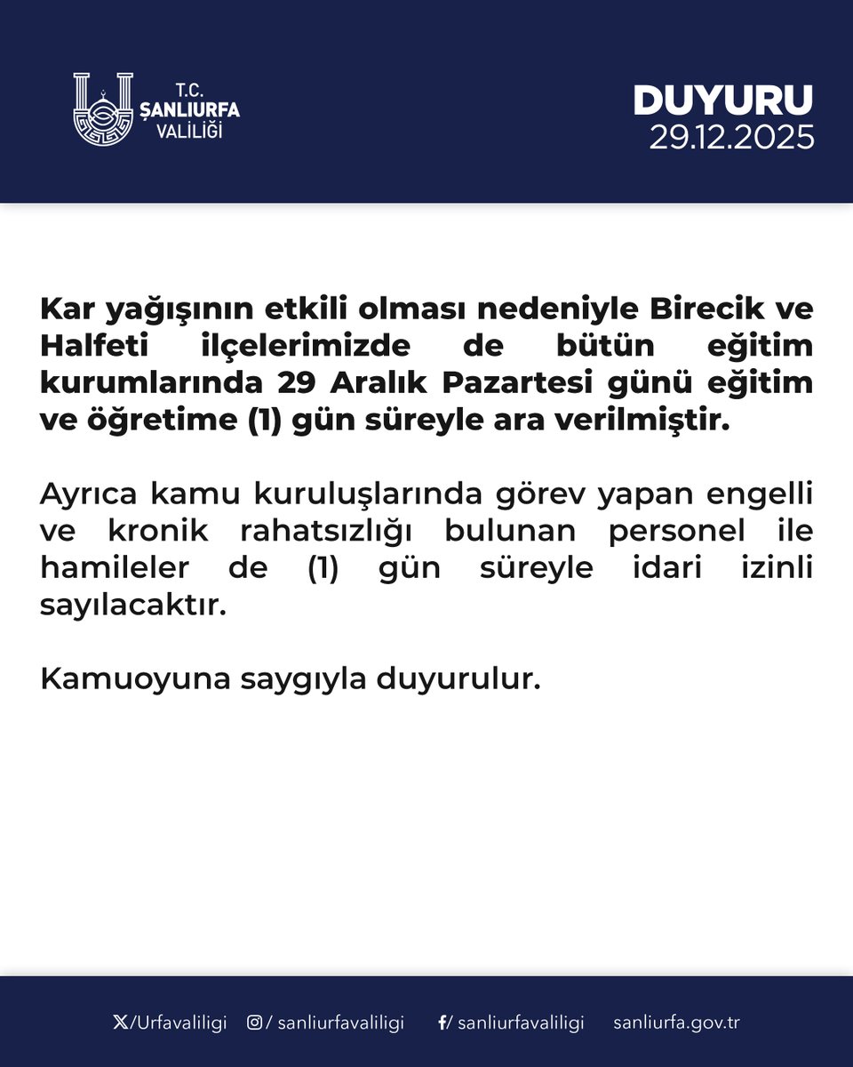 T.C. ŞANLIURFA VALİLİĞİ (@urfavaliligi) on Twitter photo 