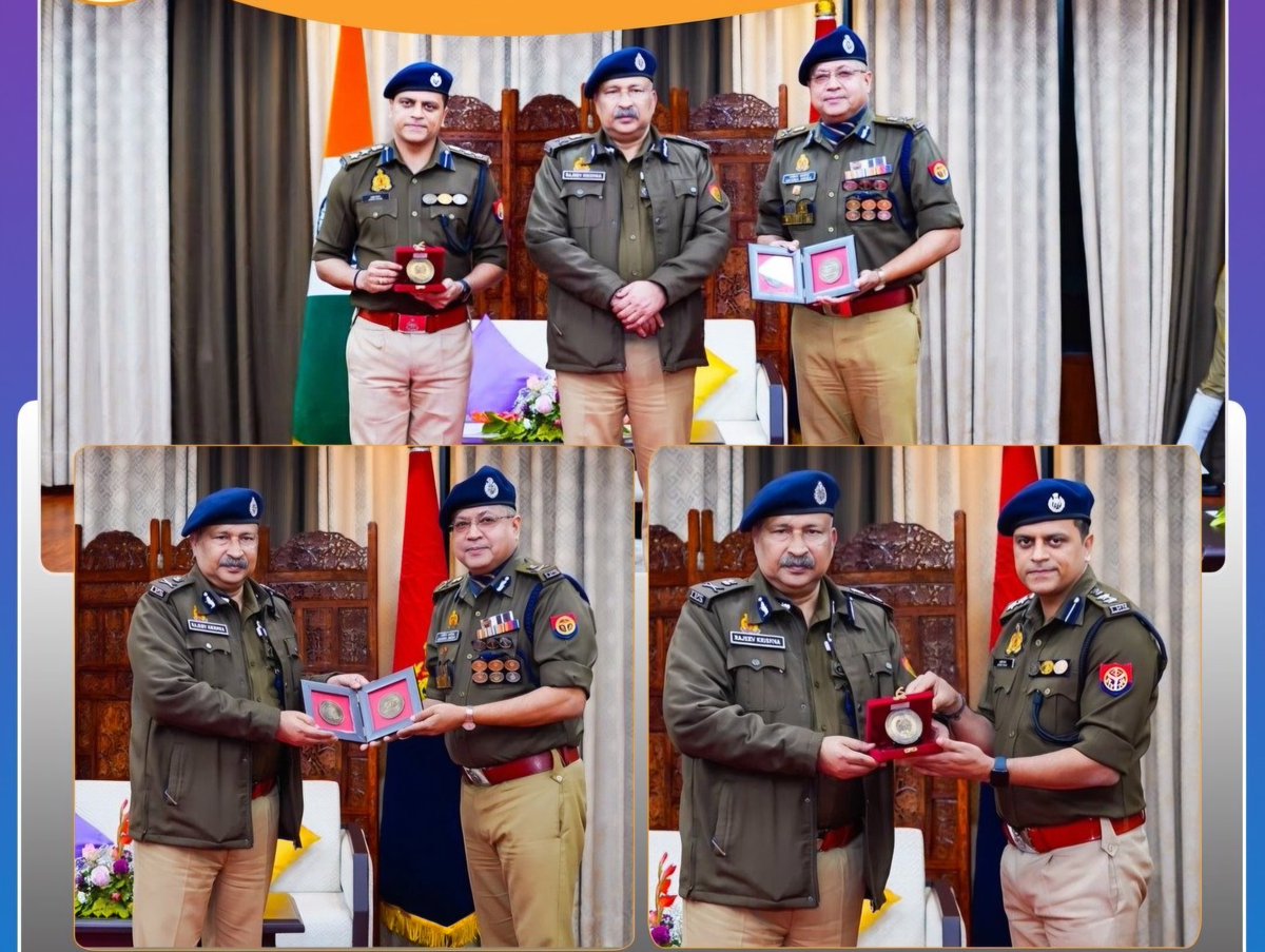 “Two outstanding officers of Uttar Pradesh, ADG (Technical) Naveen Arora and SSP Saharanpur Ashish Tiwari, were honored during the Police Manthan program for their exemplary contributions and outstanding work in the police department.”