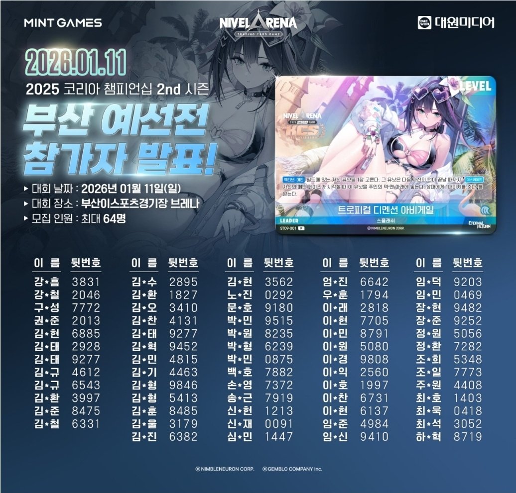 니벨 시즌 종료

운없다~