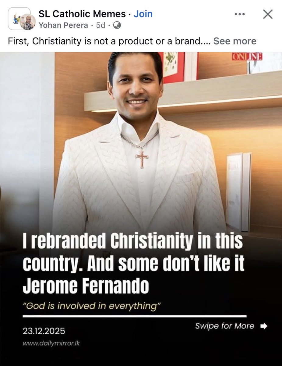 lnwsrilanka's tweet image. #Jerome flourished &amp;amp; got wealthy thanks to the church Cardinal Ranjith is busy playing politics &amp;amp; changing regimes whilst church goers are abandoning the church . Wake up Catholic Hierarchy before Jerome declares himself the Cardinal for SL ⁦@Pontifex⁩ ⁦@VaticanNews⁩