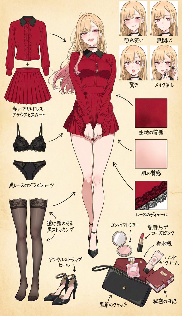 rinomaw's tweet photo. ブラウス海夢ちゃん　分解図鑑 https://t.co/U6kGTPVbn0