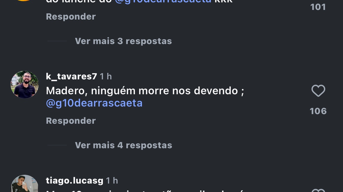 "Ninguém morre nos devendo".

Vsf kkkkkk