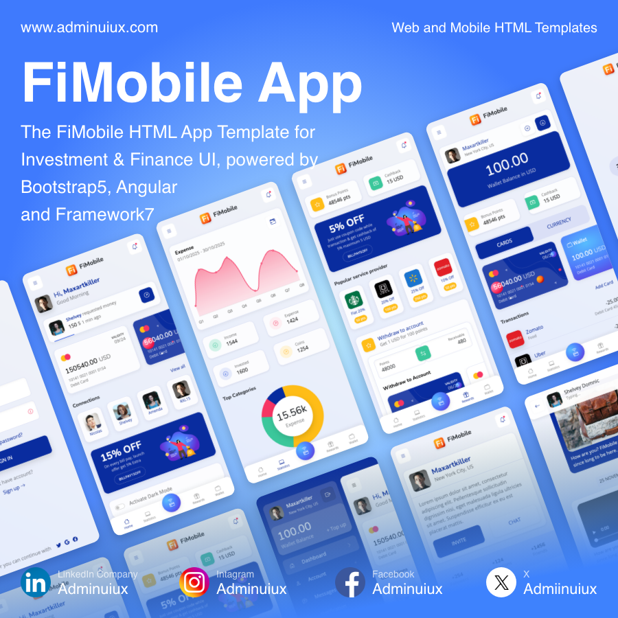 Admiinuiux's tweet photo. Build your #Fintech dream app fast! 🚀 The FiMobile HTML App Template delivers a premium #Investment &amp; Finance UI, powered by #Bootstrap5, #Angular, and Framework7. Stop designing, start deploying. #MobileApp #WebDevelopment #UIUX #Framework7

https://t.co/NT7gilDtjN https://t.co/PyxgIE0FOg