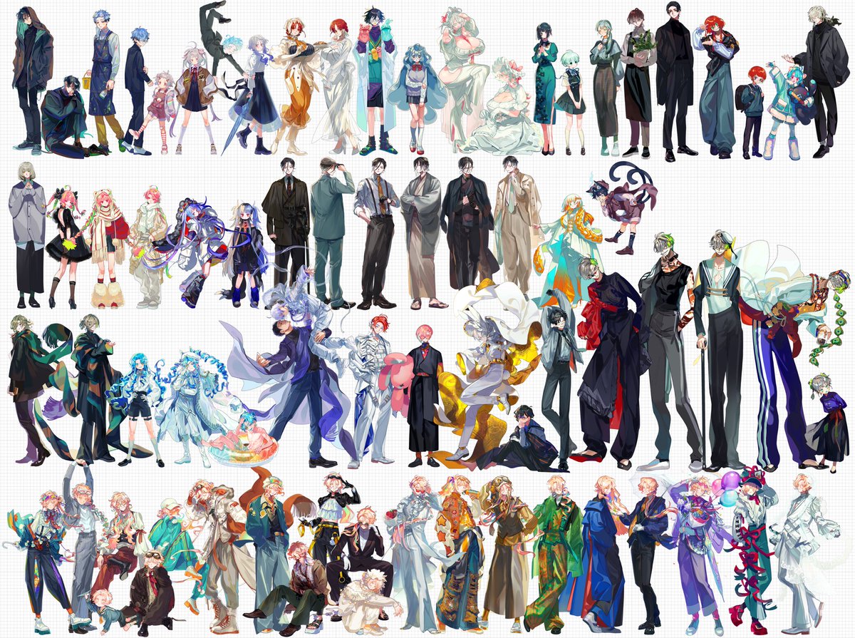 2025年の立ち絵まとめ‼️ 画像に載っているやつ＋3枚なので、78体ほど