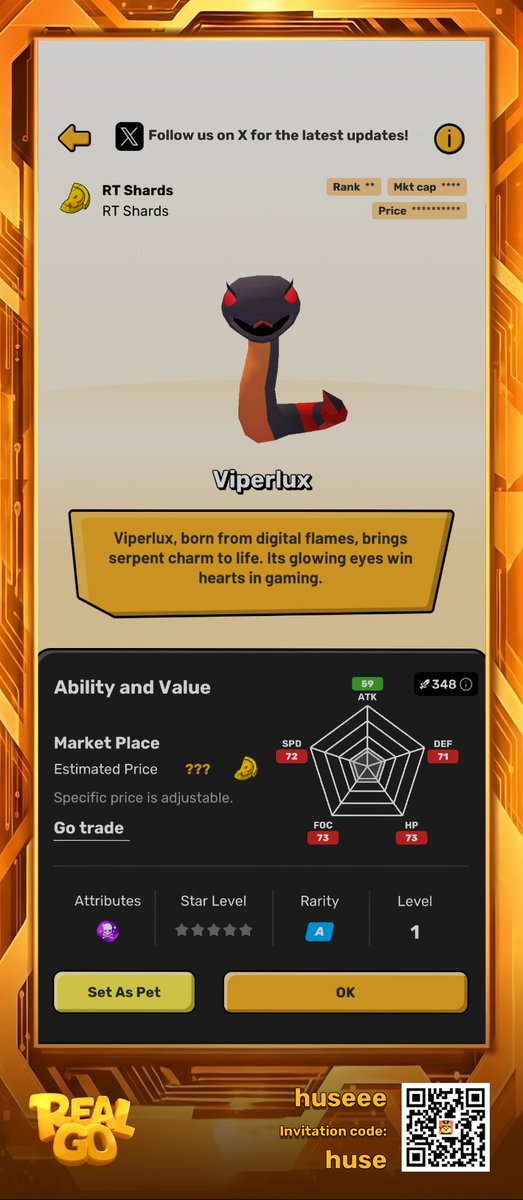 jscruz06's tweet image. 1 fuse is all it got @RealGoOfficial, come play with me to earn massive rewards!👀🤩 app.realgo.game/ref/huse