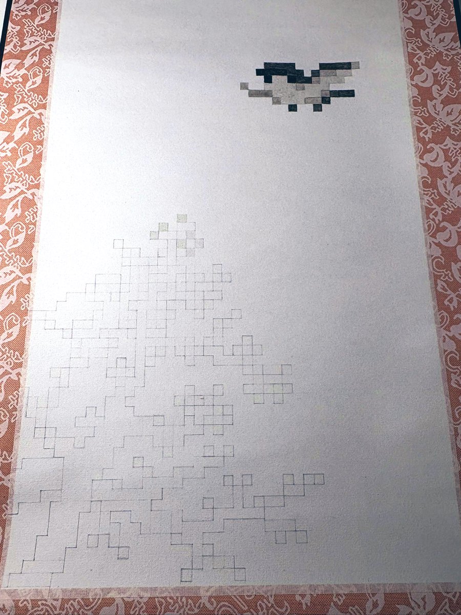 【月下桜に雀図】森月城 2548 月見に夜桜スズメ　掛け軸　肉筆 月下桜に雀図】森月城 2548 月見に夜桜スズメ 掛け軸