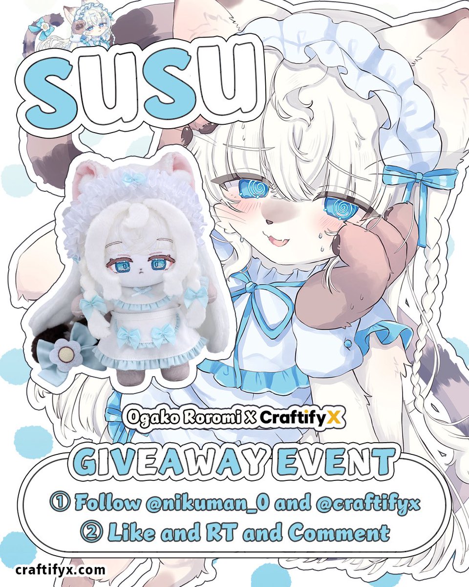 roronekorone's tweet image. 🩵スゥスゥぬいプレゼントキャンペーン🩵

スゥスゥぬいぐるみを抽選で1名さまにプレゼントします🐾

▷キャンペーン期間：
2025年12月31日 7:00 PM UTC+8 – 2026年1月4日 7:00 PM UTC+8

▷賞品：
スゥスゥぬいぐるみ 🩵
おまけ（ステッカー）もつきます！

▷参加方法：…