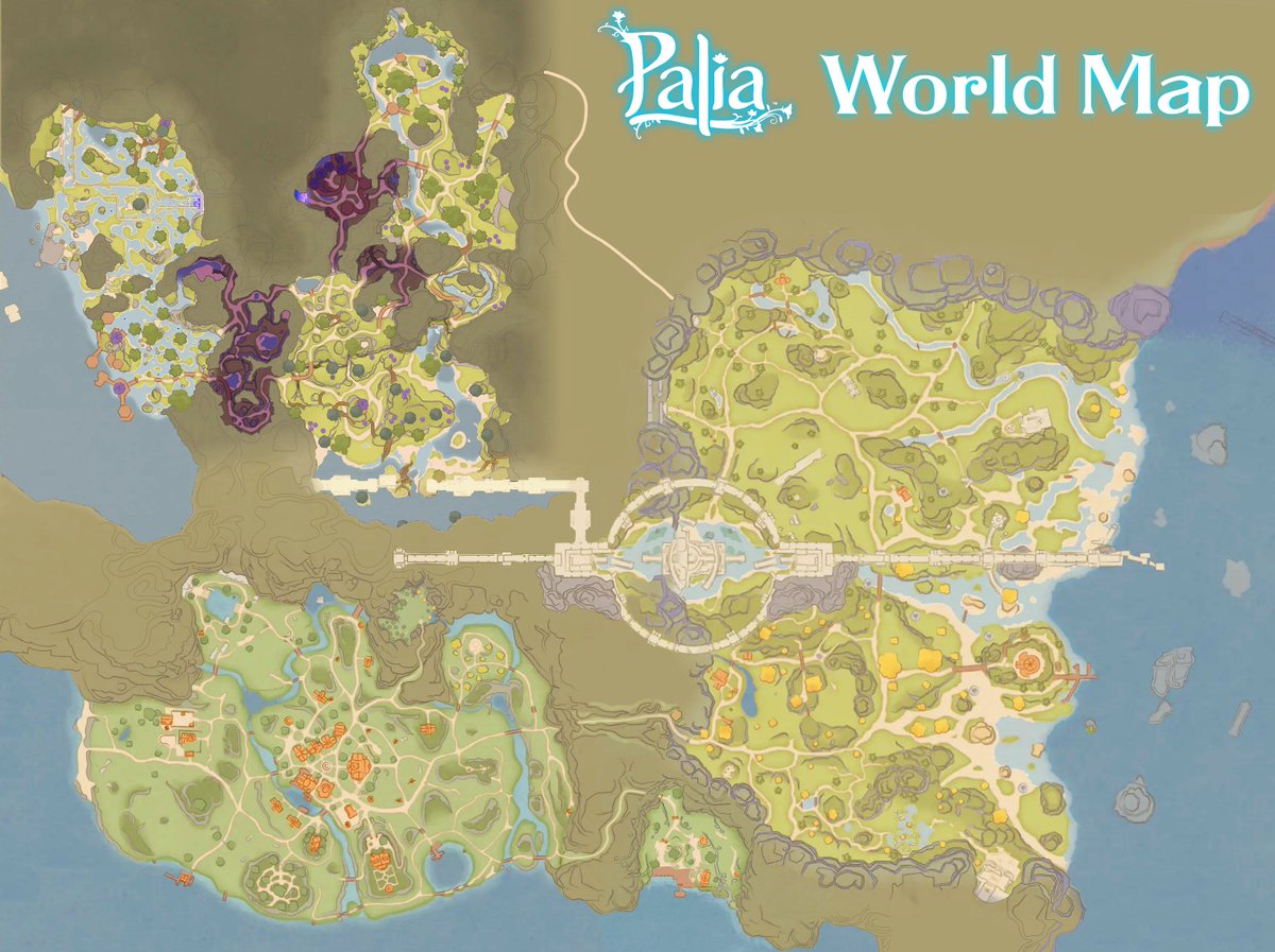 Ally4Gamer's tweet photo. @playPalia Since I didn't found world map anywhere I tried to make one myself. :)
#palia https://t.co/1RCqYKX7y5