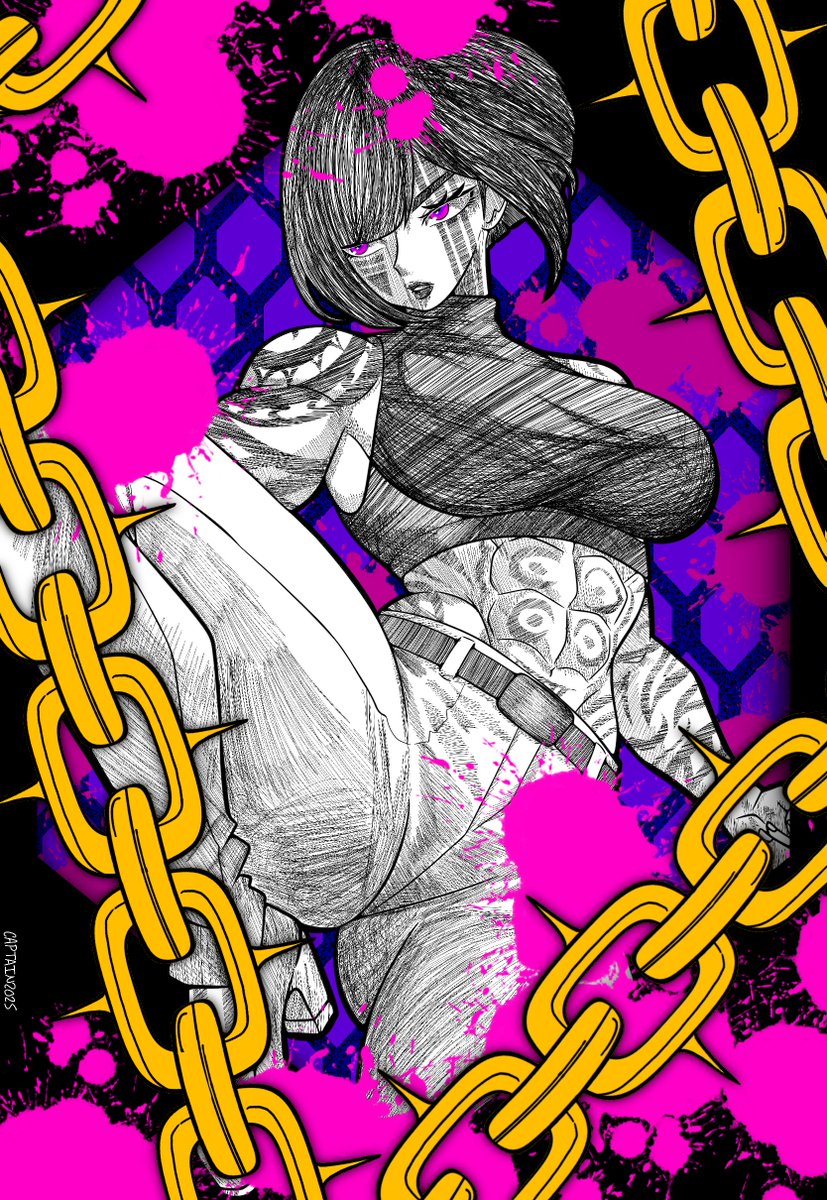 "Title 33, Section 9, row F. Attempting to remove a Sibling's chains by force. Total facial obliteration."

[ Idk how to draw action poses ]

#BigSisterArt