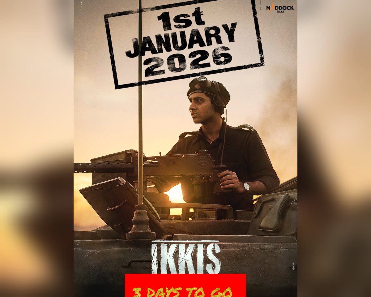 Abhishek_Pato's tweet image. When courage becomes cinema…
Only 3 days left for IKKIS! 🎥🇮🇳

#IKKIS 
#3DaysToGo 
#AgastyaNanda

@SrBachchan
@juniorbachchan 

@zafarkeymaker @ManishK89979565