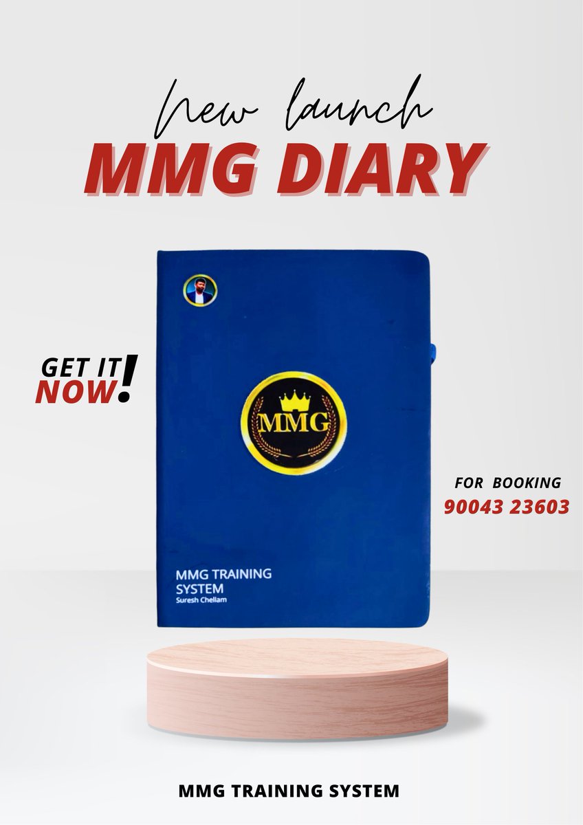 Srshchellam's tweet photo. MMG New Launch 🚀
📘 MMG DIARY

Now Open for Booking ✨
📞 9004323603

#MMG #Sureshchellam #100yearsmmg #diary #NewYear2026 https://t.co/VAgxsAYq4K