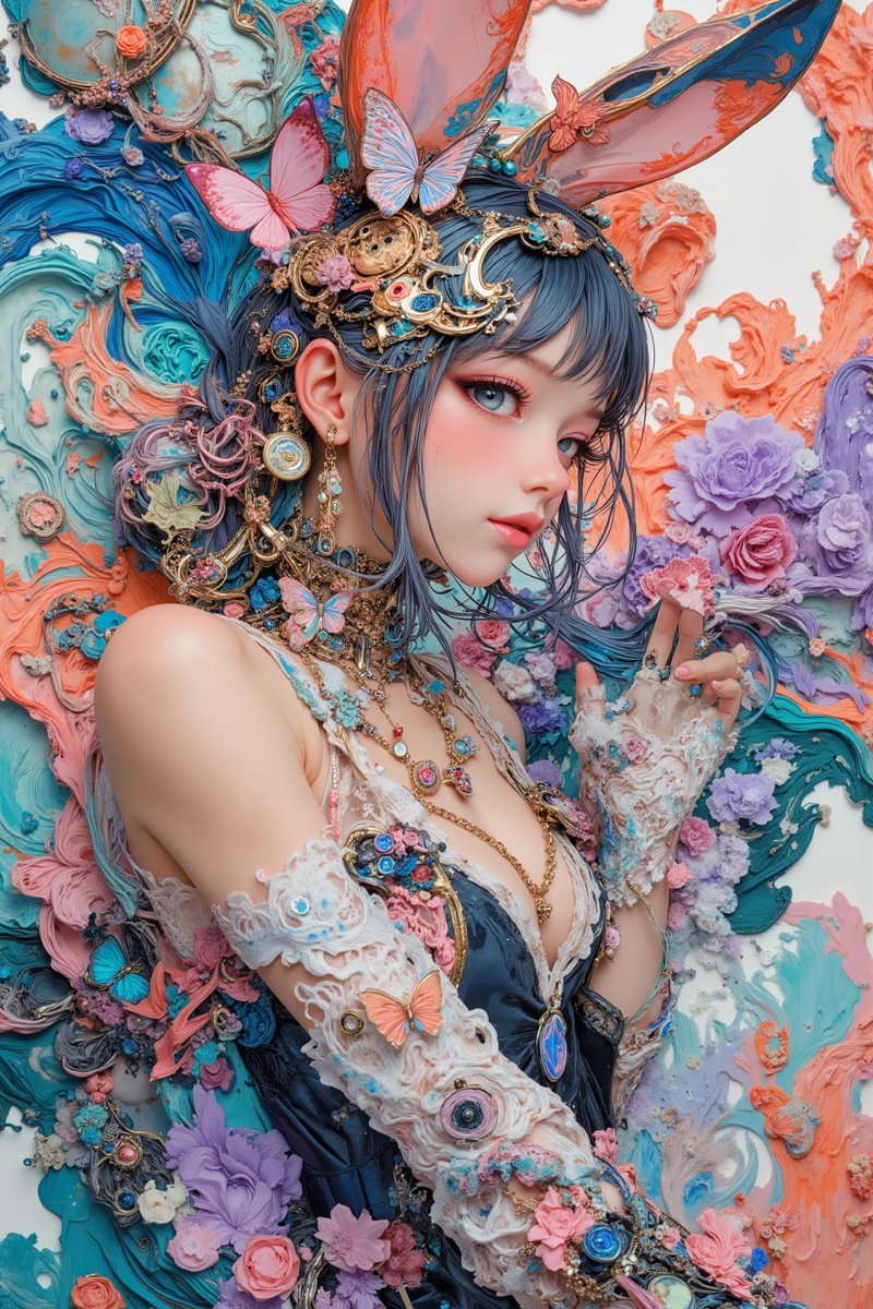 うさぎさん…めちゃくちゃ綺麗…💜💙🧡