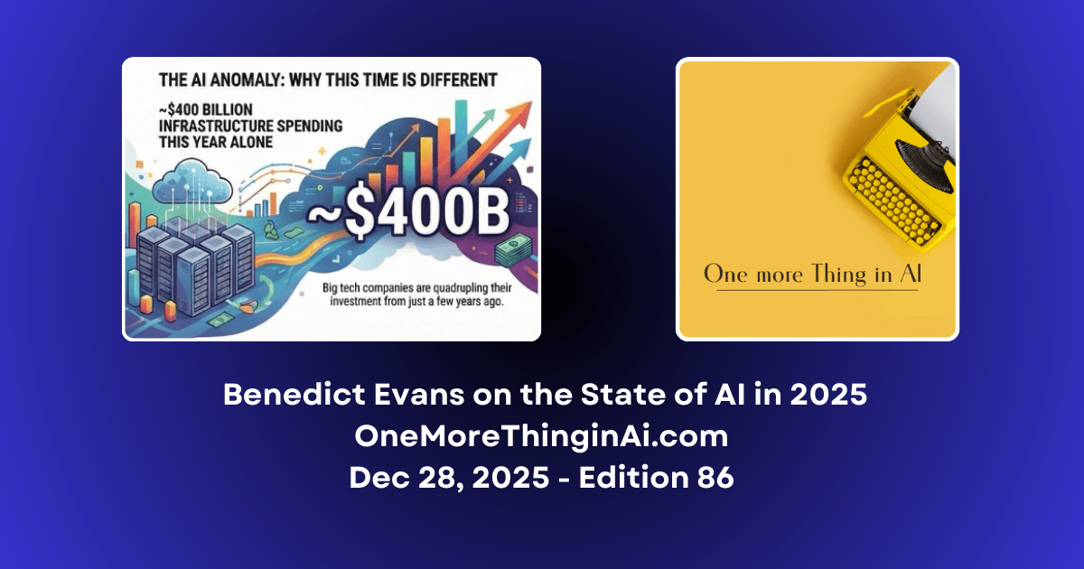 Latest edition is subscriber-only but packed with value 🔥

Breaking down Benedict Evans' state of AI presentation. 25 years of tech analysis distilled into one deck. 

Bonus: Summary presentation included with clean visuals.

NVIDIA's Groq move is fascinating. Not a standard