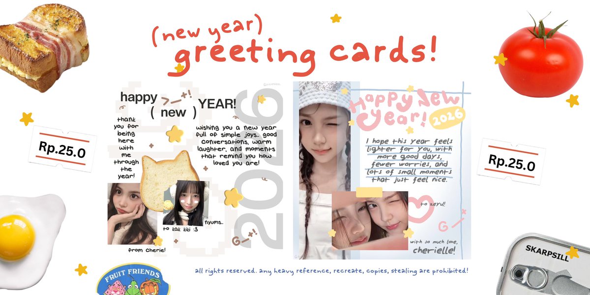 kitiebites's tweet image. a repost mean so much! :e

hemyo! temen-temen aku punya greetings card tambahan untuk menutup tahun ini &amp;gt;___+⭐️ dengan ini aku juga close order ya. soalnya mau berlibur (sampai waktu yang tidak bisa ditentukan!) yang mau take bisa langsung dm aku saja ya. 

#zonauang #zonaba