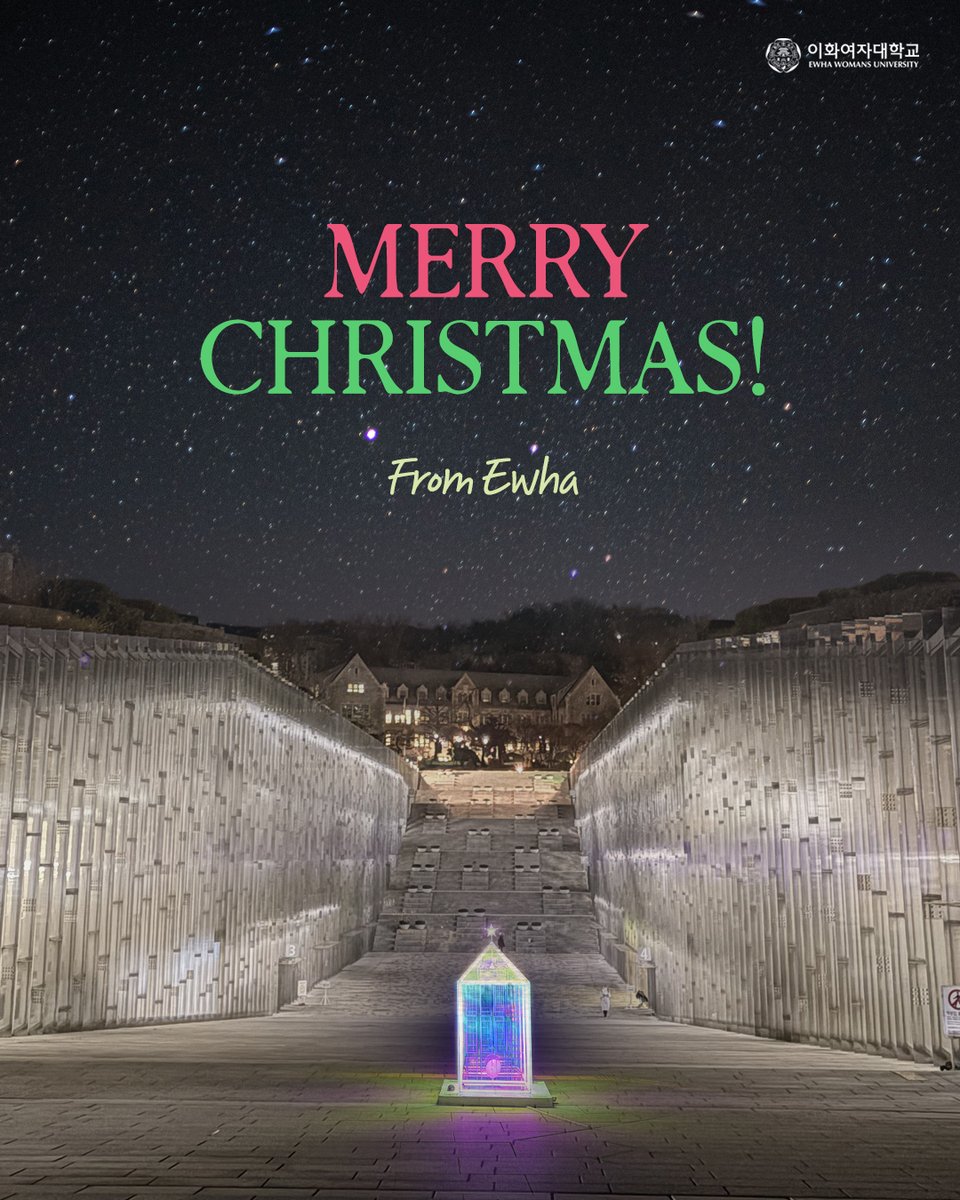 EwhaWomansUniv's tweet image. Happy Christmas to all the students of Ewha

Merry Ewha Christmas!

#ewhachristmas #ChristmasEve #ewhawomansuniversity #EWHA