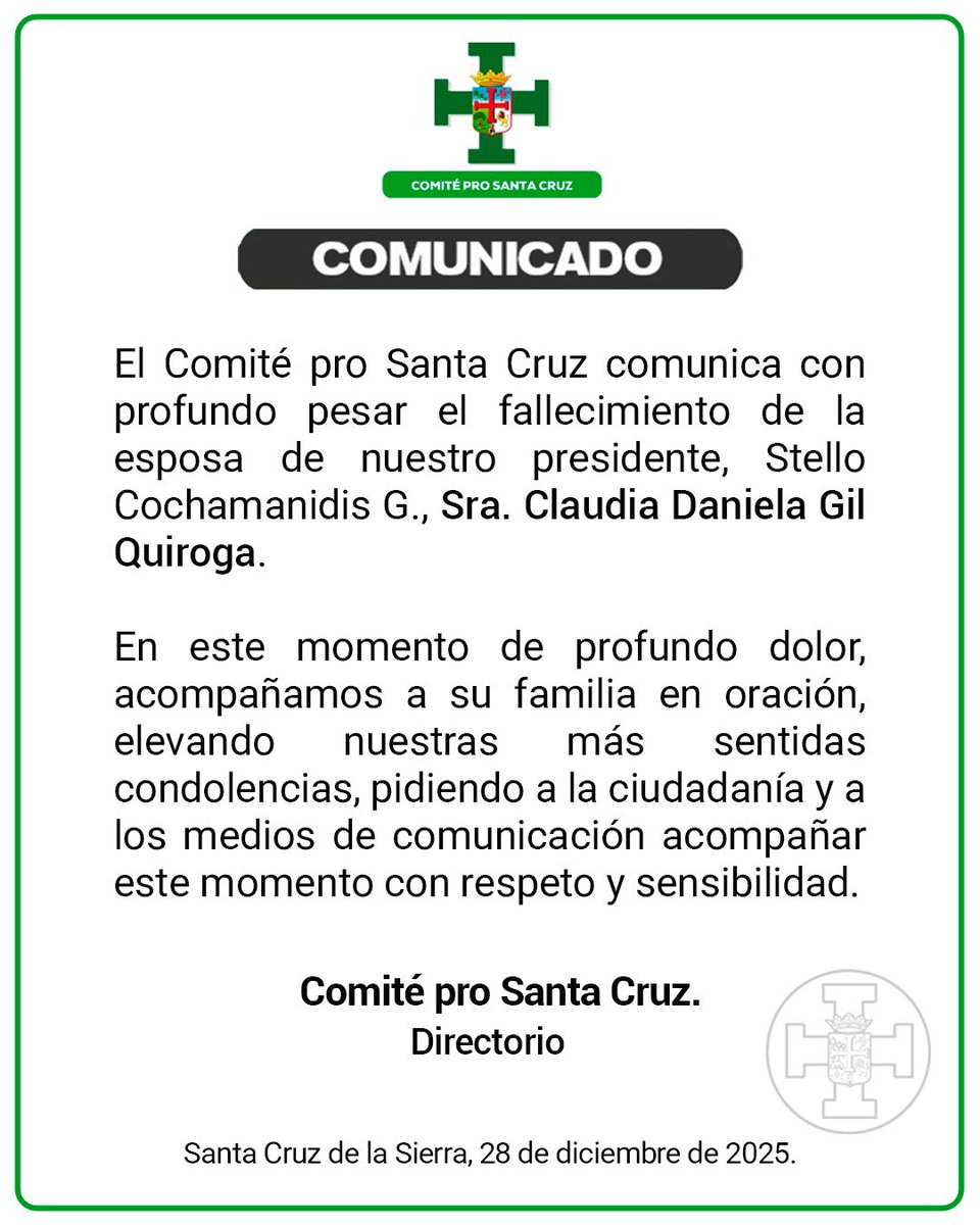 Comite Pro Santa Cruz tweet media
