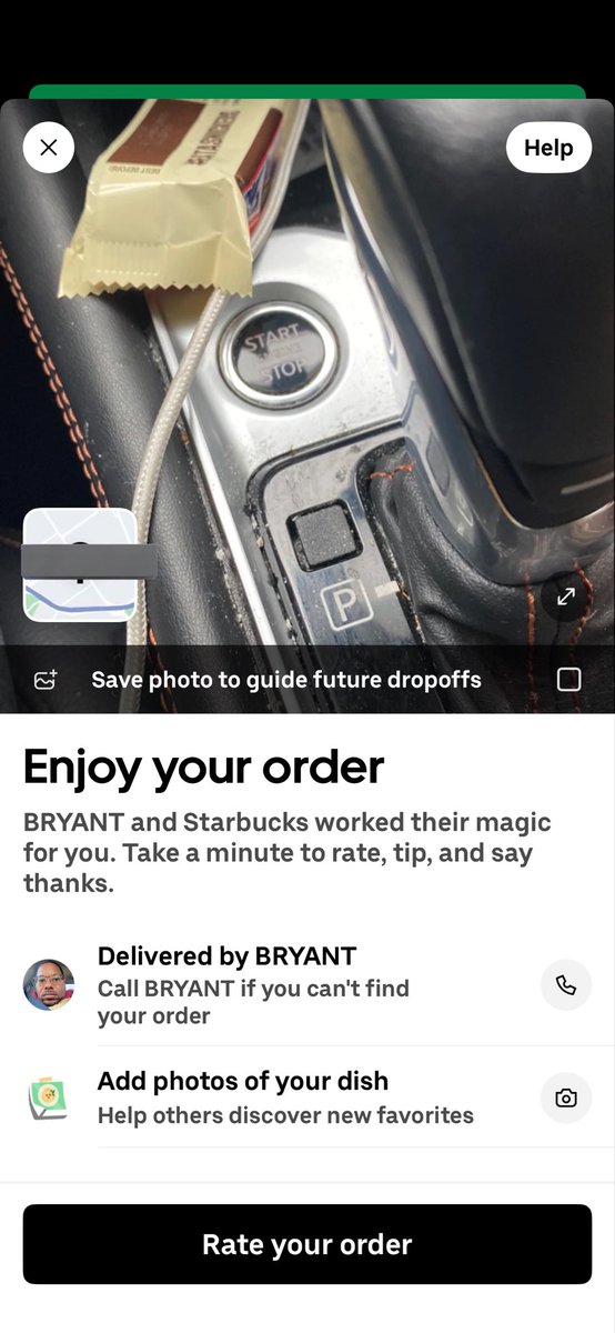BackDatAsh's tweet photo. @UberEats Our driver stole our food… this is the photo he added to show delivery.

You refunded the order but still gave him a tip. I’m confused why he was allowed to keep a tip? 😒 https://t.co/gxLUny0QIN