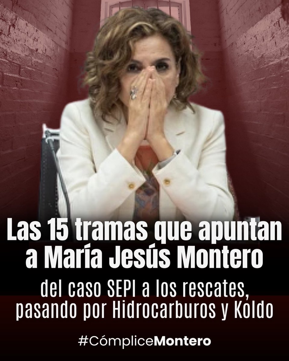 🎯 María Jesús Montero es retroceso para España y Andalucía, señalada por todas las tramas.

Andalucía no se detiene y sigue avanzando, frente al ruido y los chanchullos del PSOE.

#CòmpliceMontero 

libertaddigital.com/espana/politic…