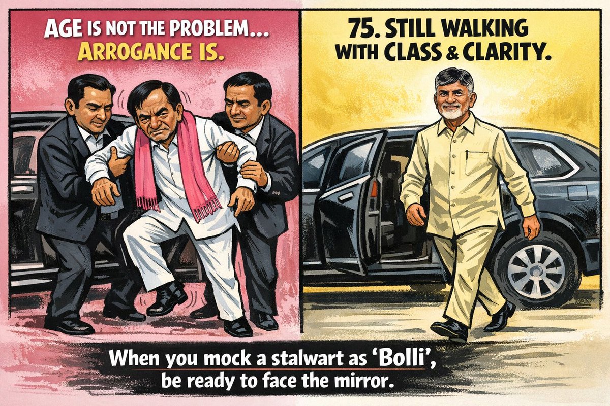 I don’t believe in age shaming.

But when pinkies call CBN “bolli”,
hypocrisy deserves a mirror.

75 and walking with dignity vs
71 and needing help—with arrogance intact.

Age isn’t the problem. Attitude is.