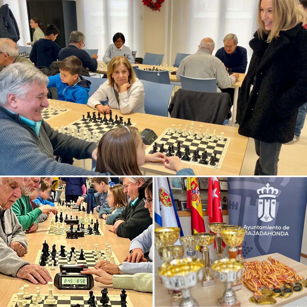¡Torneo navideño! ♟️❤️

“Abuelos y Nietos”: 36 parejas disputando el Torneo Intergeneracional de #Ajedrez en el Centro Municipal de Mayores “Reina Sofía”.

Momentos de estrategia, risas y cariño entre generaciones. 

¡Una buena manera de cerrar el año! 👴👦🏆