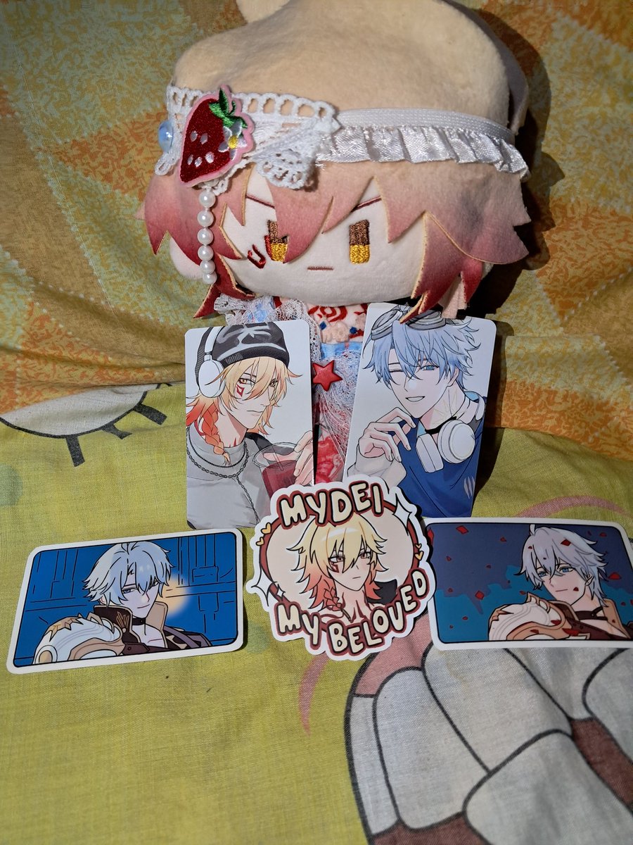 n0ssie's tweet image. Phainon and Mydei photocard and stickers by @yuwintermelon