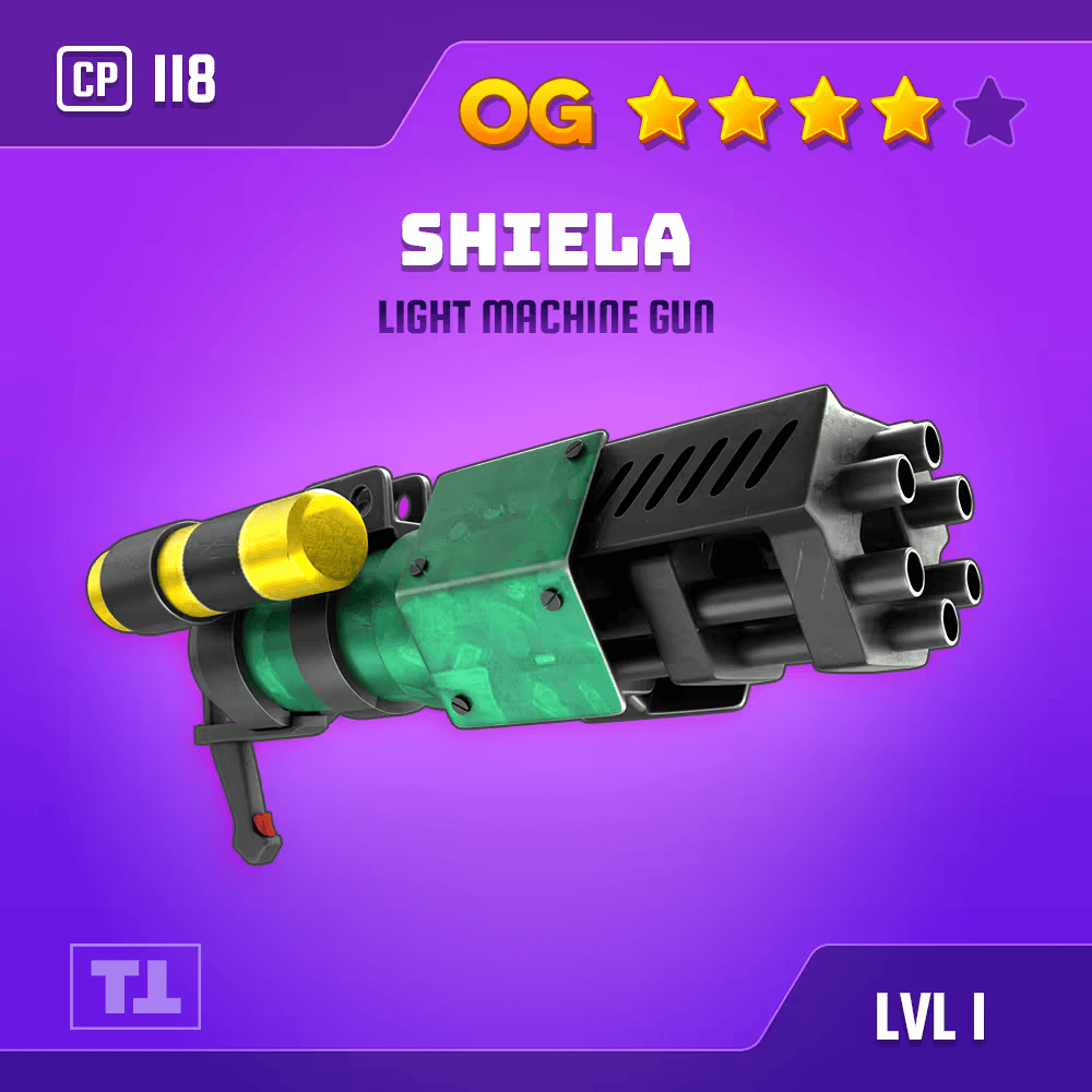 TThugsNFT's tweet photo. The different tiers of the Light Machine Gun - Sheila

Green - Uncommon
Blue - Rare
Purple - Epic
Gold - Legendary 

NFTs can be upgraded within the game up to level 50, enhancing their combat power (CP) and value. https://t.co/inUbqIFXxV