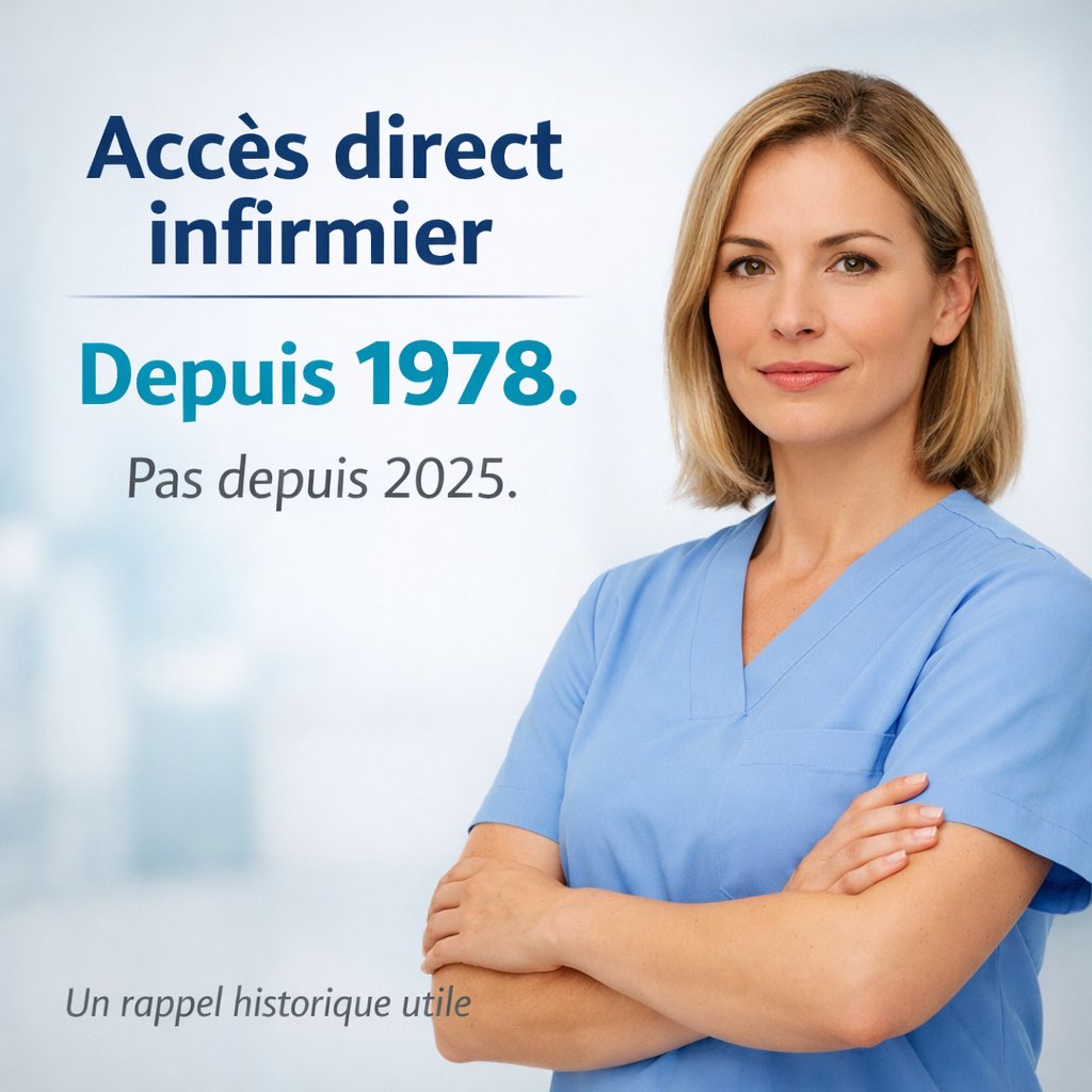 VLautard's tweet image. L’accès direct à l’infirmier dans le cadre de son rôle propre existe depuis 1978 et non depuis la dernière loi #infirmière de 2025. 

Explications 👇
