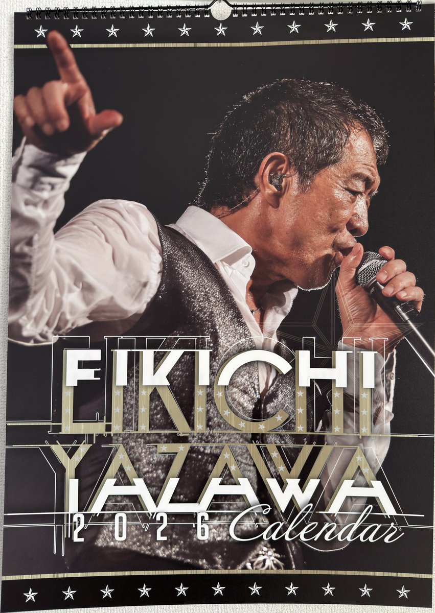 EIKICHI YAZAWA CALENDAR 2026 矢沢永吉 2026年カレンダー 毎年、壁掛