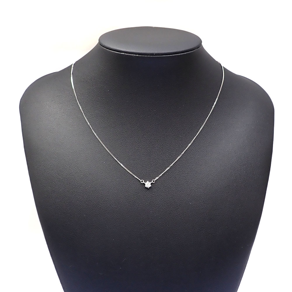 一粒ダイヤモンドネックレストップ　pt850 ジュエリーマキ　0.32ct刻印 一粒ダイヤモンドネックレストップ pt850 ジュエリーマキ 0.32ct刻印