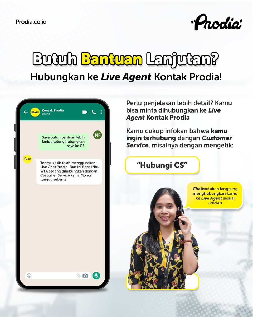 💛 Butuh info pemeriksaan tanpa ribet? Kami siap bantu.

Di tengah aktivitas yang padat, urusan kesehatan seharusnya nggak bikin tambah stres.
Lewat Kontak Prodia, kamu bisa tanya seputar pemeriksaan kesehatan, lokasi cabang, jam operasional, status hasil, hingga promo—semuanya