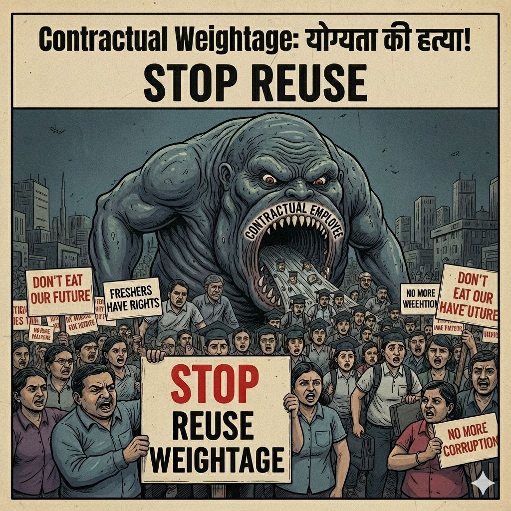 RranjanAashish's tweet photo. BPSC AE भर्ती पर सवाल:
1. फ्रेशर्स का हक छीना जा रहा”
2. “25% वेटेज बना हथियार, BPSC AE फ्रेशर्स का भविष्य बर्बाद”
#BPSCAE
@NitishKumar @NitishKumar
@samrat4bjp @yadavtejashwi
@RCD_Bihar @gadbihar
@BPSCOffice @ABPNews
@ravish_journo https://t.co/4f5YfT7IUH