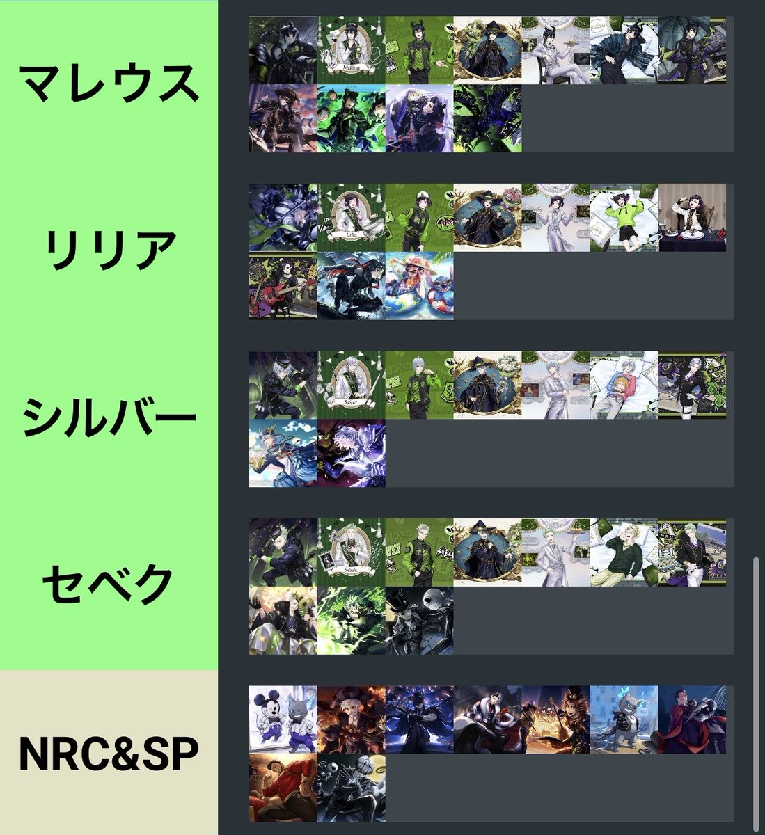 毎年恒例、今年の最後のSSR追加来たのでまとめ！
SSR数は245枚(抜けなければ…)

この表作って3年目だけどエペルは泣いていい、マジで増えない。
今年こそはさすがに(3回目)

イデアもまさかの新春で13枚目！
流石寮長クラス💀

SSRカード枚数も似通ってきてるのでそろそろシルバー、エペルは警戒！