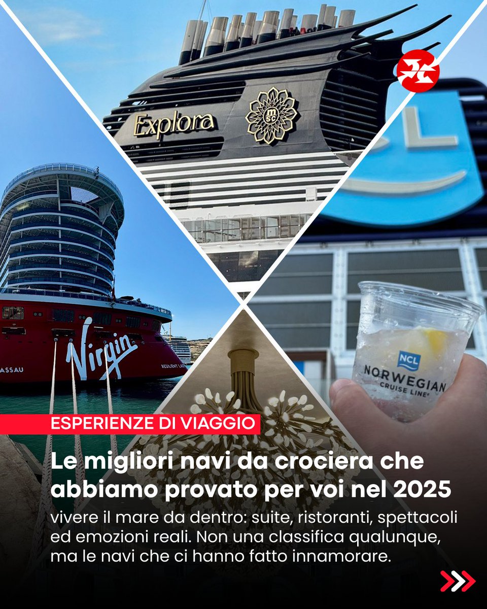 Ticketcrociere's tweet photo. Abbiamo navigato, dormito, mangiato e vissuto le migliori navi da #crociera del 2025. Non classifiche teoriche, ma esperienza reale a bordo. Da Resilient Lady a Explora II: queste sono le 8 che ci hanno fatto dire “wow”. Scoprile qui: https://t.co/aNiofjn1H4
#29dicembre #viaggi https://t.co/FUn5LCuHmG