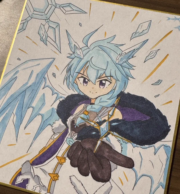 はい!くたばるまで現地で描き続けます!! 現地色紙はモノクロの予定ですが、お家からは2枚、シェフィちゃんとリノちゃんはカラーで持っていきますので是非見たってください、持ってってください…! 皆様とお会いできるのを楽しみにしています!