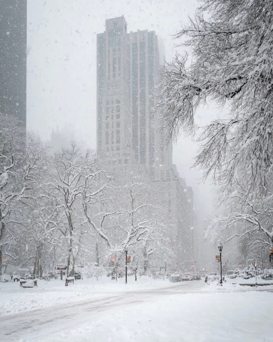 Snowy Winter in New York City 🇺🇸🗽❄️