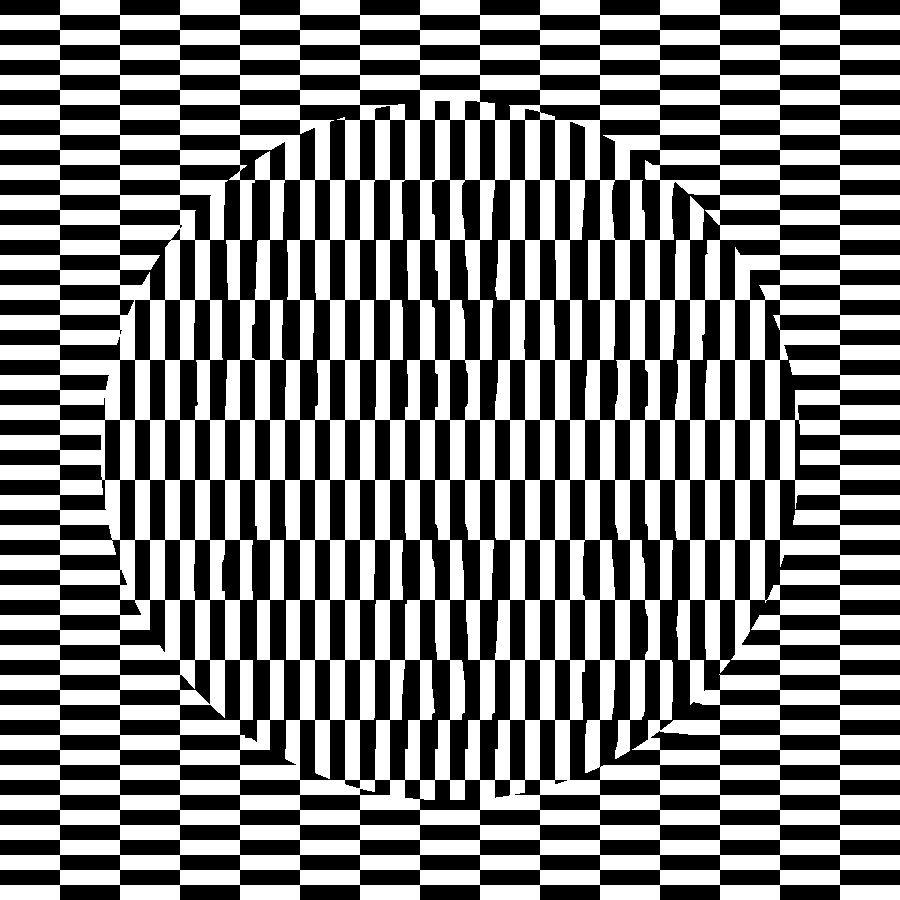 an instance of the Ouchi illusion