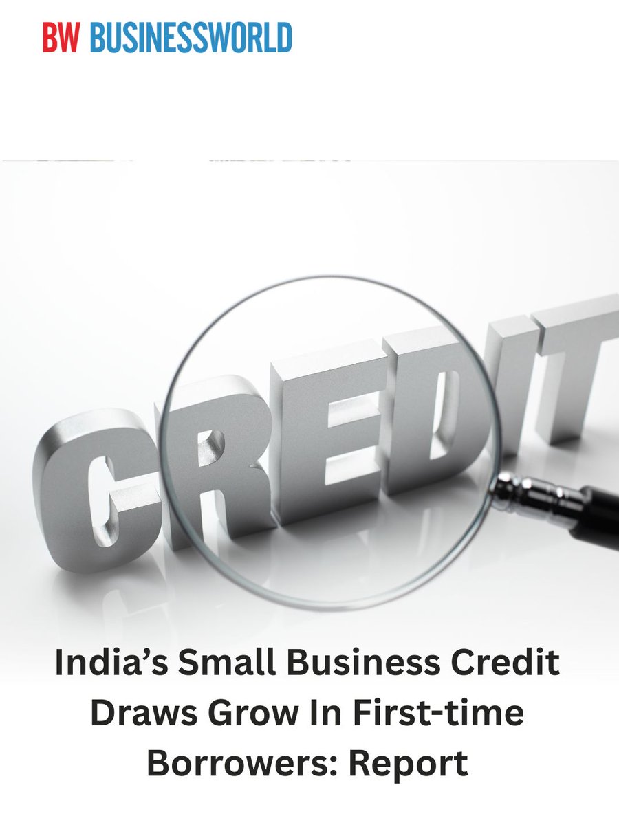 BWBusinessworld's tweet image. Nearly a quarter of small business borrowers were new to credit as of September 2025, while 12 per cent were taking loans for an enterprise for the first time.

Read more : businessworld.in/article/india-…

@anuragbatrayo | @NFWarsia | Tanvie Ahuja

#SmallBusinesses #Credit
