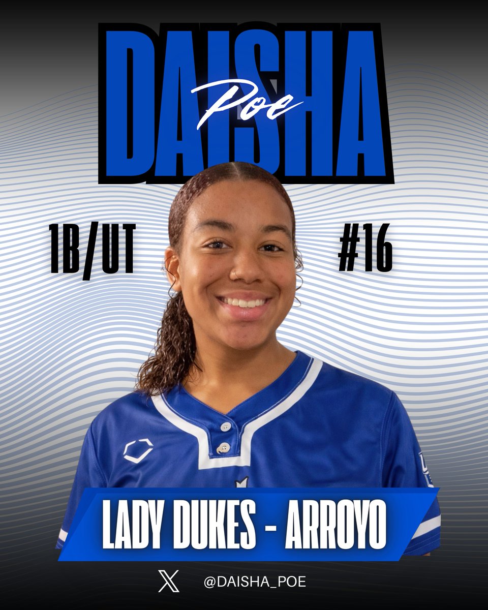 LadyDukesArroyo's tweet photo. We’re excited to introduce Daisha Poe! 💙🖤
Lockdown on the corners 🔒 Daisha is a player with strong instincts and a powerful presence on the field.🔥 @daisha_poe @Coach_Arroyo https://t.co/ls0osIxcQP